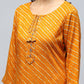 Bandhani Print Single Kurta – Straight Fit, 3/4 Sleeve, Round Neck