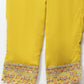 Yellow Embroidered Suit Set for Women