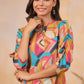 Abstract Printed Co-ord Set with Bottom Detailing