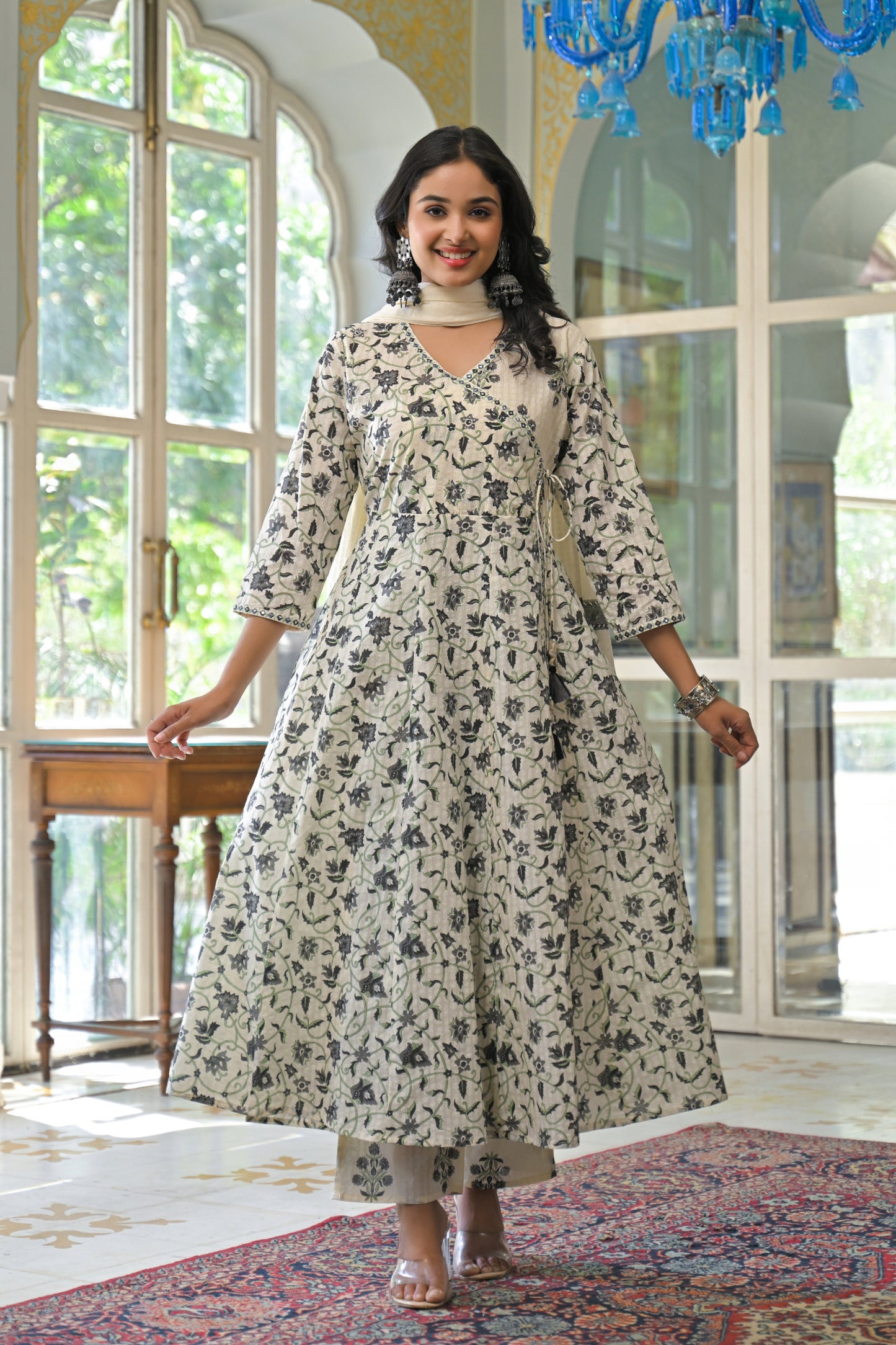 Black 3pc Cotton Suit Set