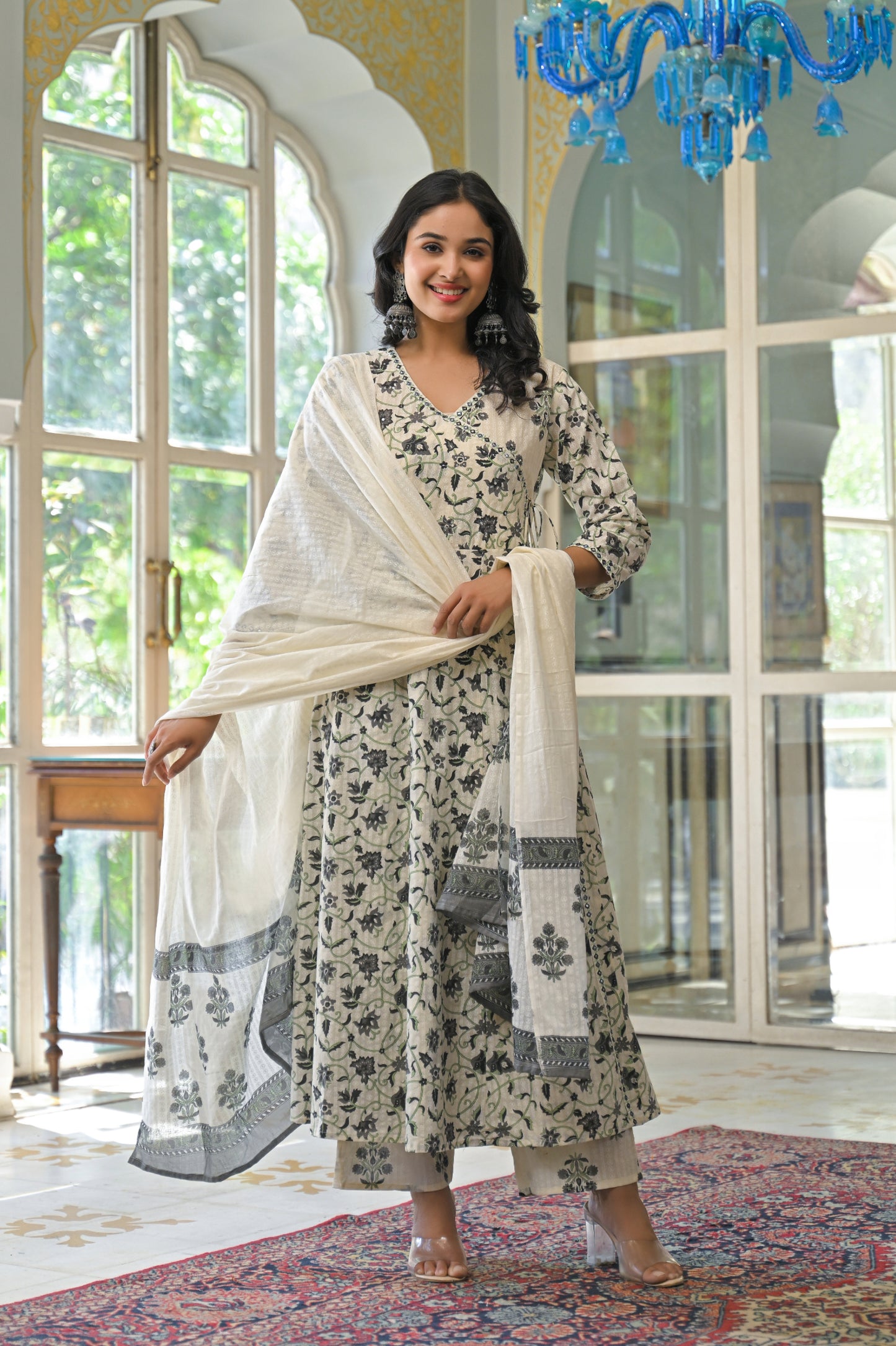 Black 3pc Cotton Suit Set