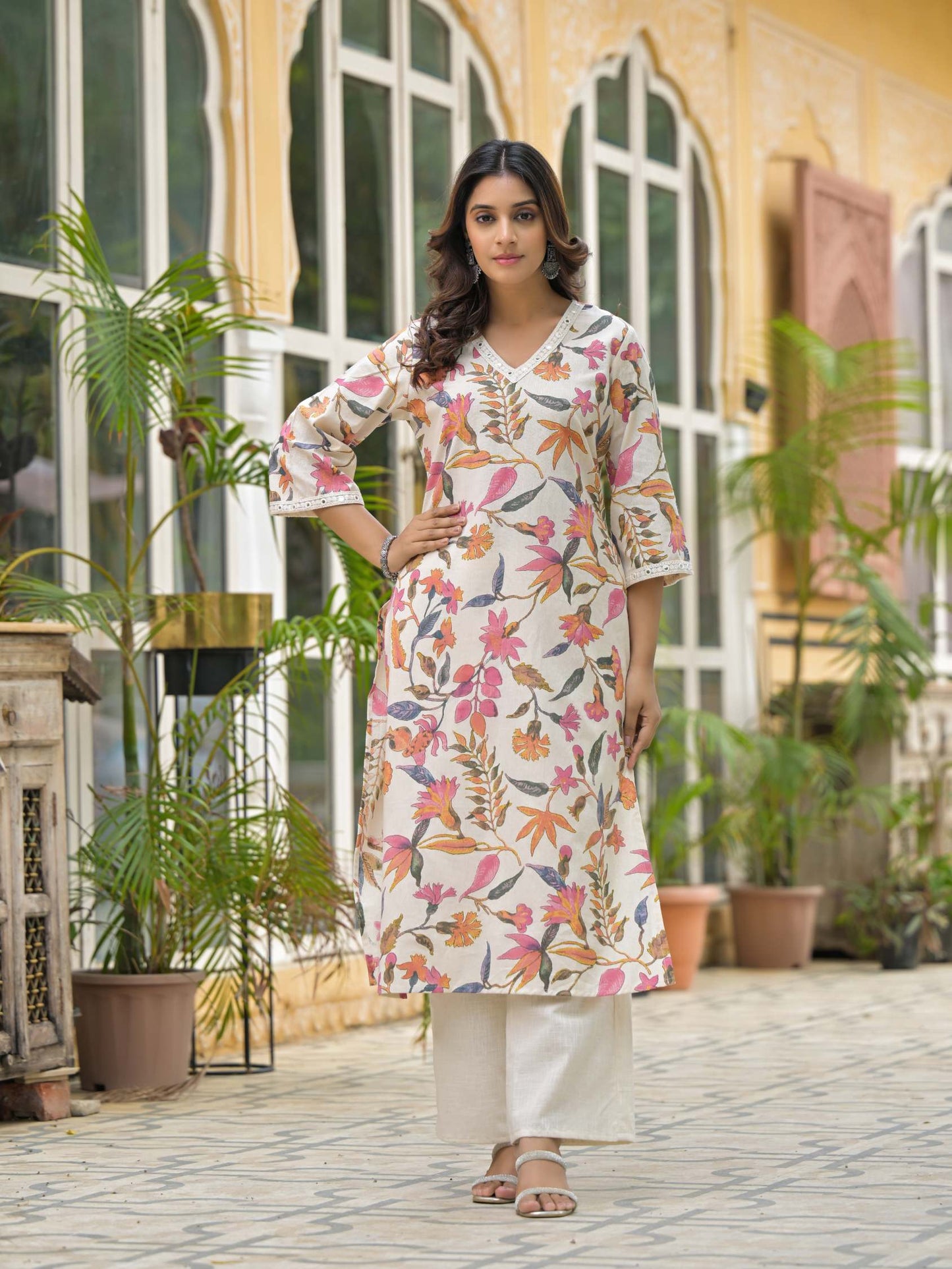 Multicolor Printed Crepe Co-ord Set