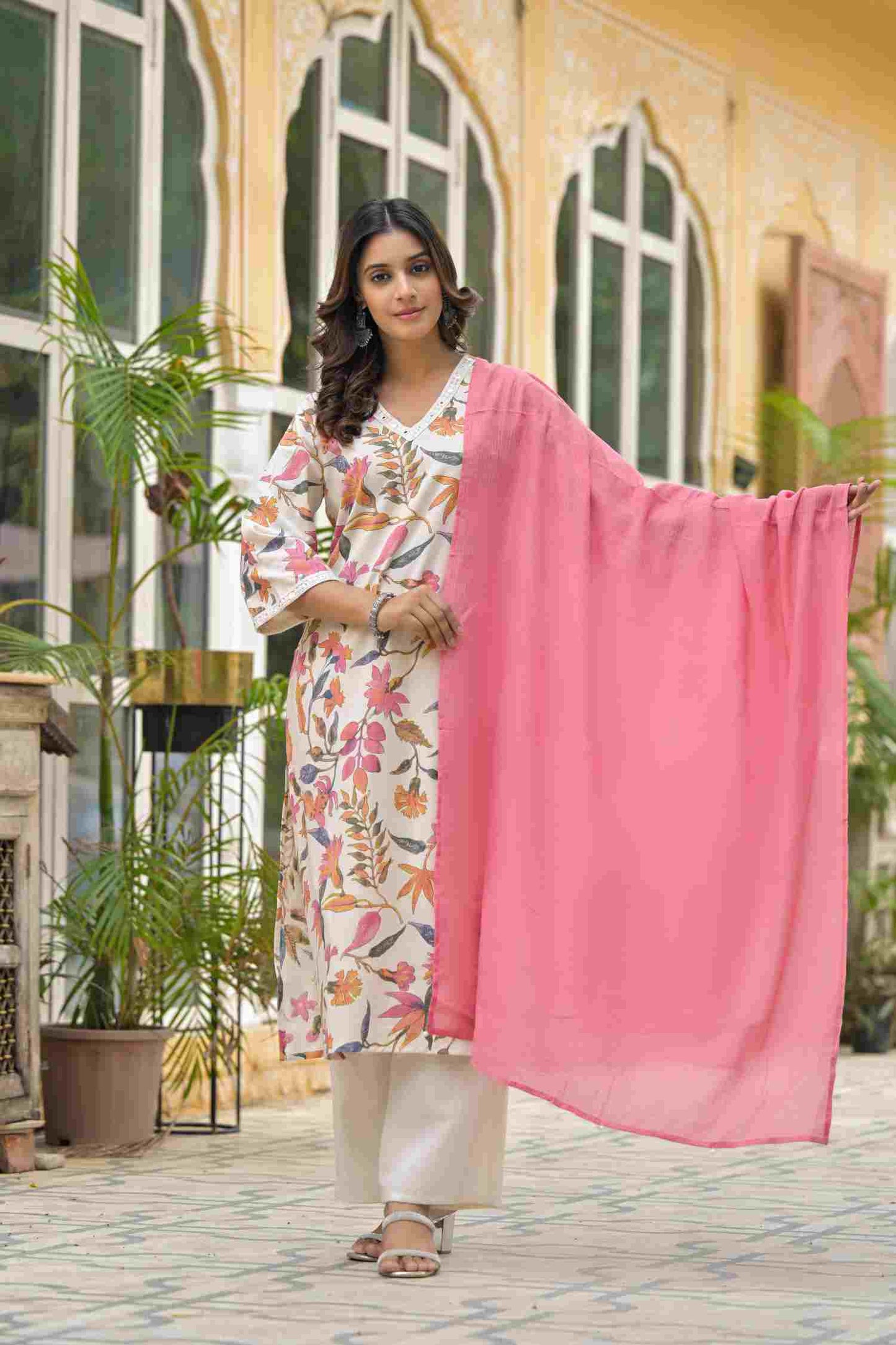 Multicolor Printed Crepe Co-ord Set