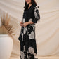Black Silk Digital Printed Co-ord Set