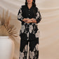 Black Silk Digital Printed Co-ord Set