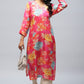 Floral Digital Print Pink Kurta – Lightweight & Flowing Fabric for Casual & Festive Wear