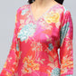 Floral Digital Print Pink Kurta – Lightweight & Flowing Fabric for Casual & Festive Wear