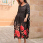 Midnight Bloom Kaftan Dress
