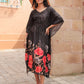 Midnight Bloom Kaftan Dress