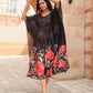 Midnight Bloom Kaftan Dress