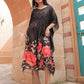 Midnight Bloom Kaftan Dress