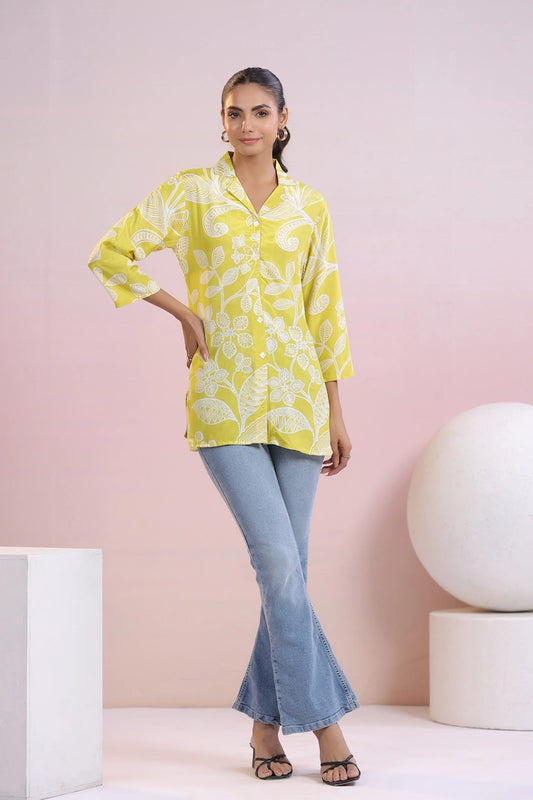 Lemon Digital Print Kurti