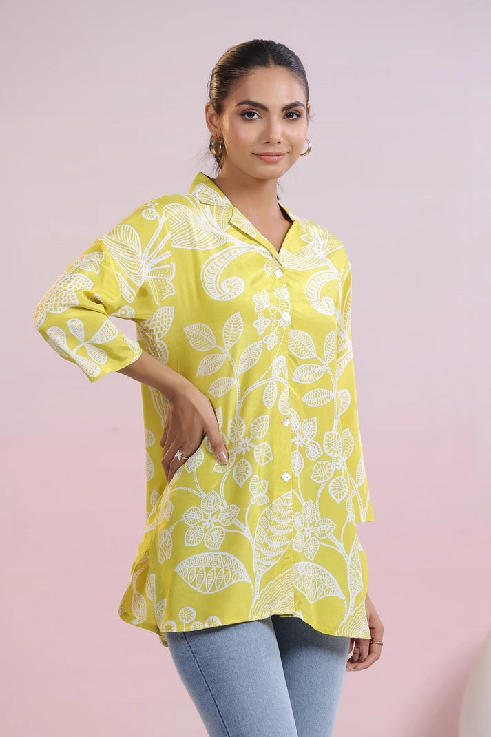 Lemon Digital Print Kurti
