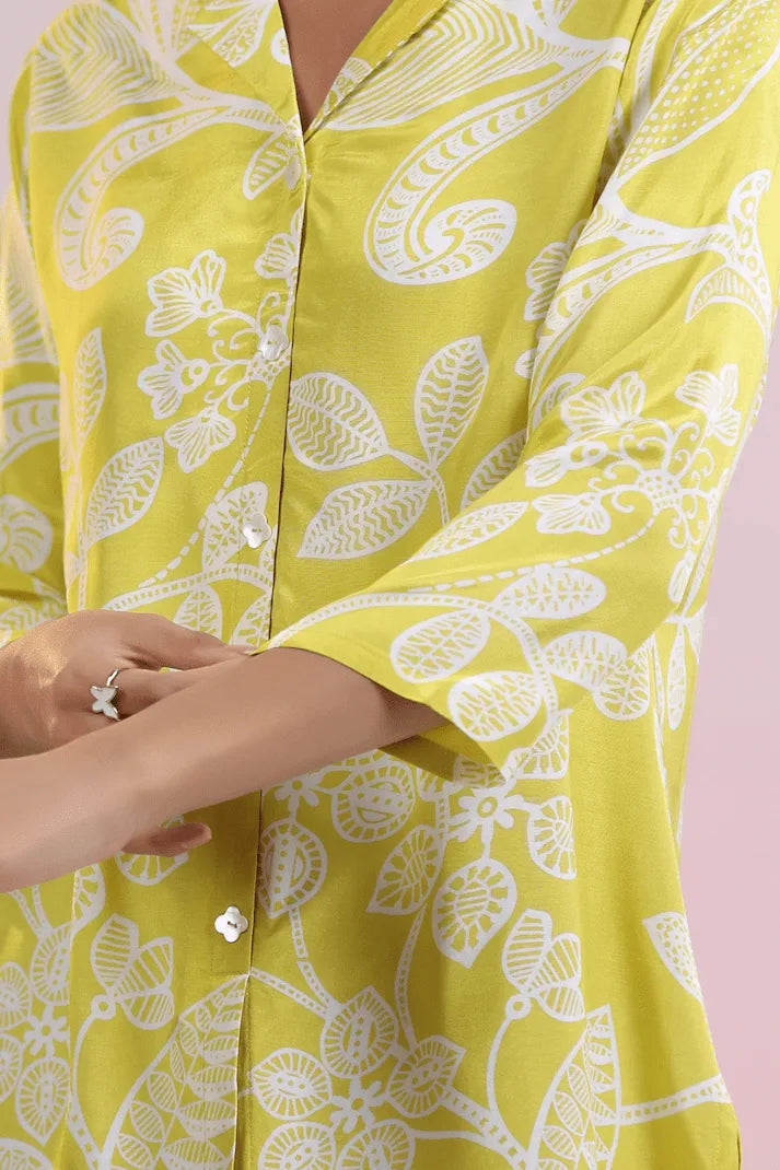 Lemon Digital Print Kurti