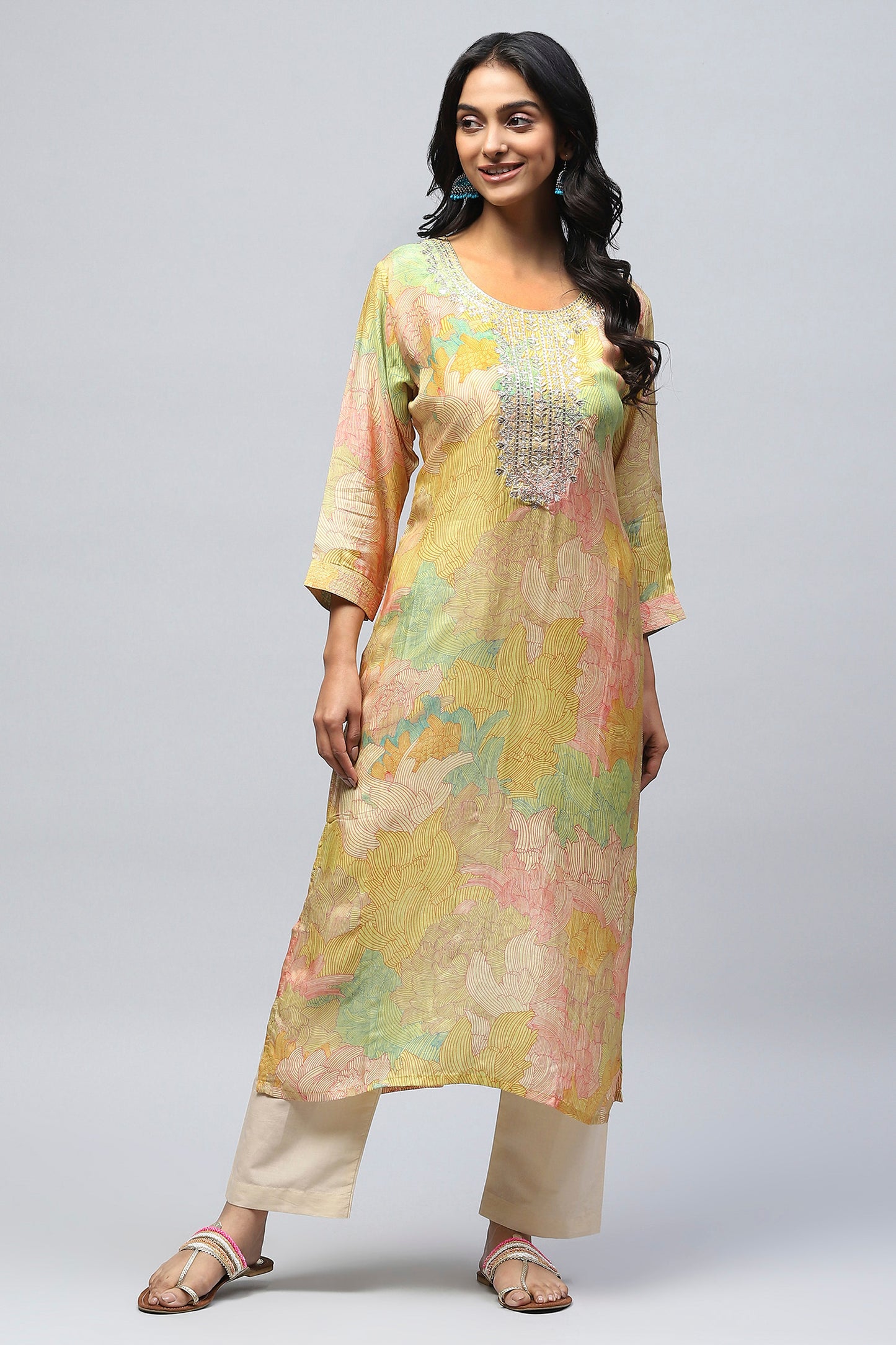 Magenta Pink Bandhani Muslin Printed Kurta for Women – Elegant & Vibrant