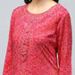 Magenta Pink Bandhani Muslin Printed Kurta for Women – Vibrant & Elegant