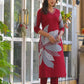 Amethyst Bloom Printed Kurta Set with Dupatta