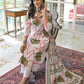 Abstract Bloom Printed Anarkali Suit Set