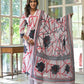 Abstract Bloom Printed Anarkali Suit Set
