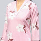 Pink Cotton Printed Suit Set for Women