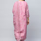 Pink printed suit set with mirror work – Elegant & Traditional