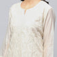 White Embroidered Suit Set for Women