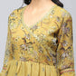 Yellow Angrakha Printed Suit Set for Women