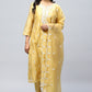 Yellow Embroidered Chanderi Suit Set for Women