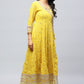 Yellow Embroidered Suit Set for Women