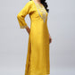 Yellow Neck Embroidered Suit Set for Women – Bright & Elegant