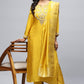 Yellow Neck Embroidered Suit Set for Women – Bright & Elegant