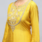 Yellow Neck Embroidered Suit Set for Women – Bright & Elegant