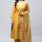 Yellow elegant Printed Suit Set for Women with Hand Embroidery Readymade Suit My Store 