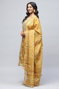 Yellow Heavy Printed Suit Set for Women with Hand Embroidery Readymade Suit My Store 
