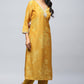 Yellow elegant Printed Suit Set for Women with Hand Embroidery Readymade Suit My Store 