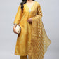 Yellow elegant Printed Suit Set for Women with Hand Embroidery Readymade Suit My Store 