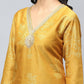 Yellow elegant Printed Suit Set for Women with Hand Embroidery Readymade Suit My Store 