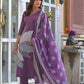 Amethyst Bloom Printed Kurta Set with Dupatta - Qurbat