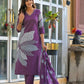 Amethyst Bloom Printed Kurta Set with Dupatta - Qurbat