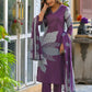 Amethyst Bloom Printed Kurta Set with Dupatta - Qurbat