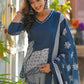 Amethyst Bloom Printed Kurta Set with Dupatta - Qurbat