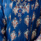 Navy Blue Anarkali Cotton Kurta Set with Embroidered Yoke & Printed Dupatta – 3 Piece Set