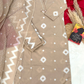 Beige Ikat Cotton Suit Set with Mulmul Dupatta – 3 Piece Elegant Ethnic Wear