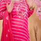 Bandhej Bliss in Hot Pink - Qurbat