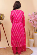 Bandhej Bliss in Hot Pink - Qurbat