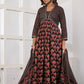 Black Printed Cotton Suit Set - Qurbat