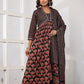 Black Printed Cotton Suit Set - Qurbat