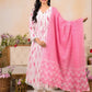 Blossom Hues Printed Suit Set - Qurbat