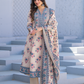Ivory Bloom Printed Anarkali Suit Set