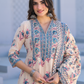 Ivory Bloom Printed Anarkali Suit Set